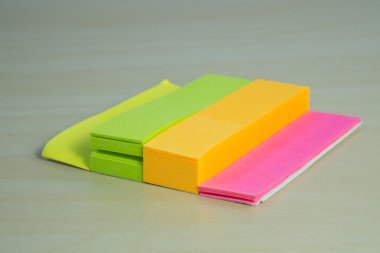 renkli topluluğu posta o kağıt Not, closeup vurdu