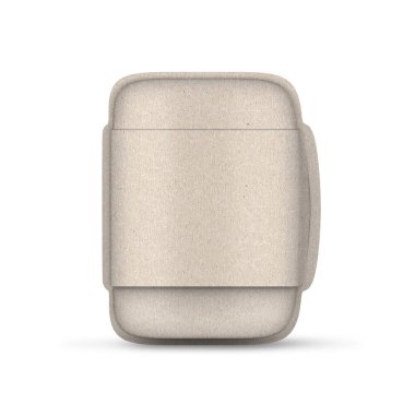 Yumurta karton kağıt ambalaj şablonu beyaz arka plan. Fırlatma kutusu izole edildi