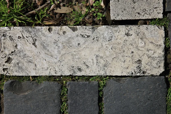 Mermer curbs taşlar Roma, İtalya