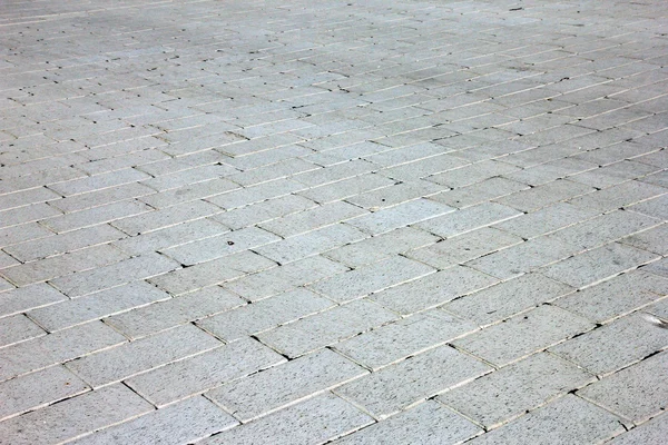 Pavimentación por piedra rectangular blanca como ladrillo blanco pavimentación en per — Foto de Stock