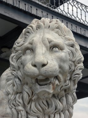 büyük mermer aslan kafa eski aslan heykel mermer