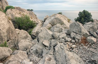 güzel kayalık sahil soutern sahil Kırım ve güzel s