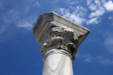 güzel mermer kapitel antik Yunan columnus c karşı mahvetti