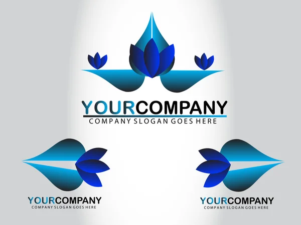 Kék logo tervezés — Stock Vector