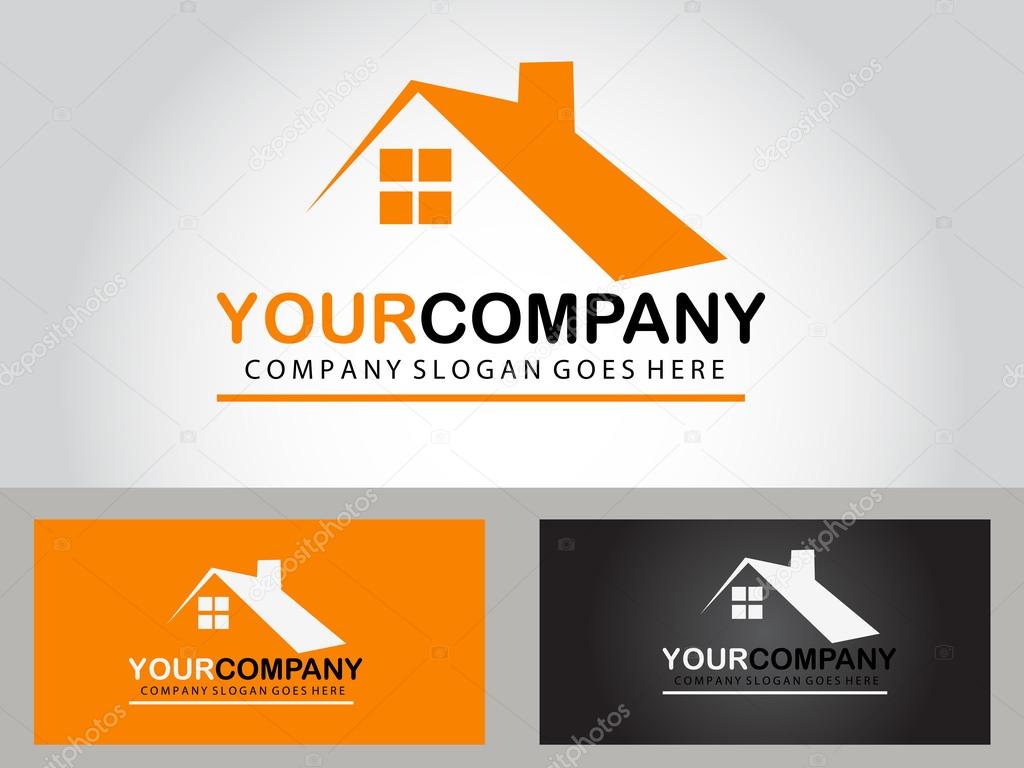 Real estate logo design, home sales. House for rent.