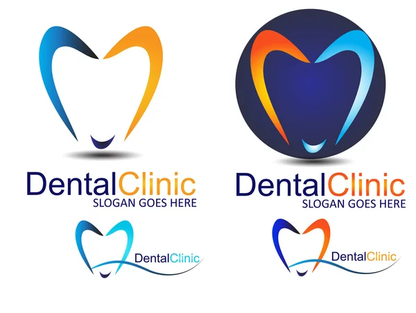 Diseño del logotipo dental Ilustraciones De Stock Sin Royalties Gratis