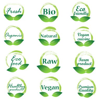 Biyo rozet Logo vektör ayarla