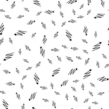 Şimşekler çakıyor, vektör deseni yok. Siyah ve beyaz. 