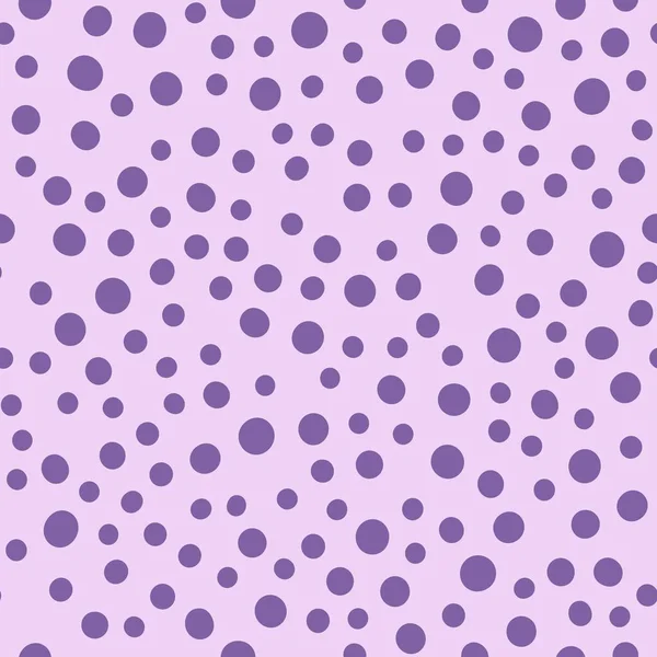 Nahtlose Kreise Wiederholen Vektormuster Mit Abstrakten Tupfen Violettem Monochromen Farbschema — Stockvektor