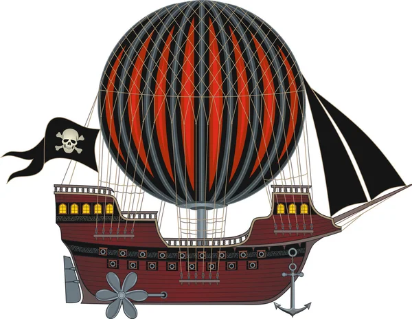 Ballons-dirigeables pirates militaires — Image vectorielle