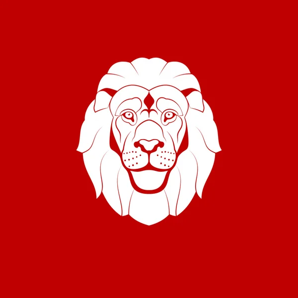 ライオン頭のイラスト — ストックベクタ