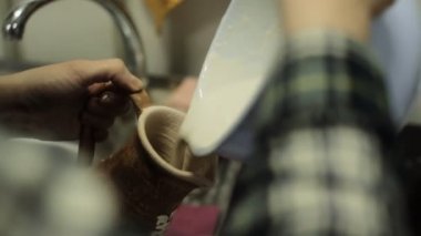Seramik bardak. El yapımı.