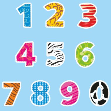 Sevimli renklendirme numaraları vektörü