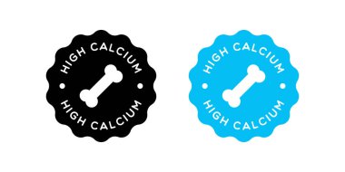 Vektör Yüksek Kalsiyum Rozet Etiketi