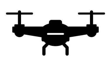 Beyaz Arkaplanda Vektör Drone Simgesi