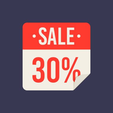 Vektör% 30 İndirimli Etiket