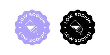Vektör Düşük Sodyum Rozet Etiketi