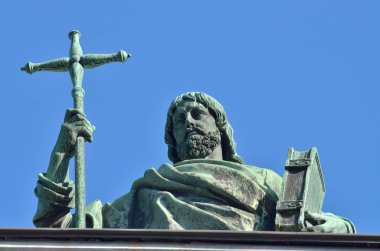 Açık hava Heykel üzerinde St. Isaac's Cathedral.