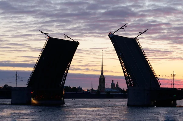 Drawbridges in St. Petersburg. — Stock Photo, Image