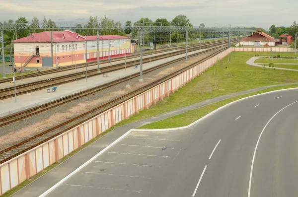 Utsikten över tågstationen.. — Stockfoto