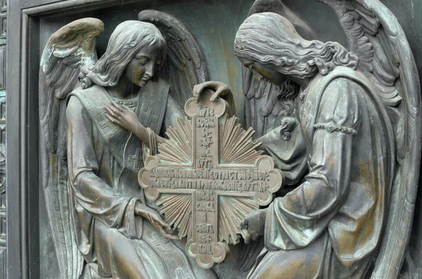 The bas-relief on the Christian theme. — Stock Photo, Image