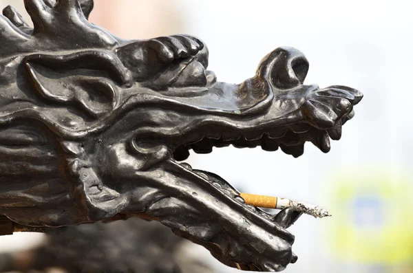 The dragon decided to smoke. — Stock Photo, Image