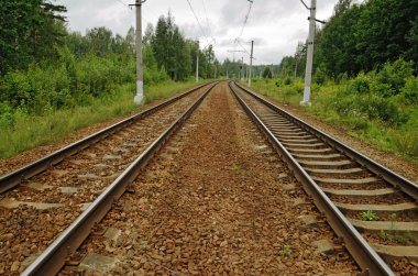 Ormanda döşeme demiryolu parça.