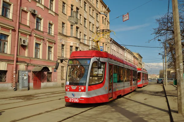 The tram at the last stop. — Stock Photo, Image
