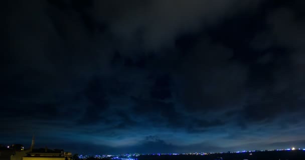 Night Clouldy Sky Timelapse 4K — Stock Video