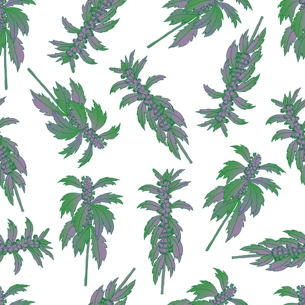Modèle sans couture avec léonore végétal — Image vectorielle