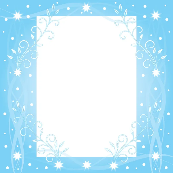 Vector frame on a blue background — Stock Vector