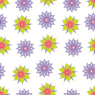 Vektör çiçekli soyut desen 