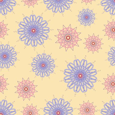 Vektör çiçekli soyut desen