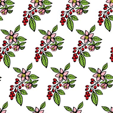 vektör seamless modeli kahve Şubesi