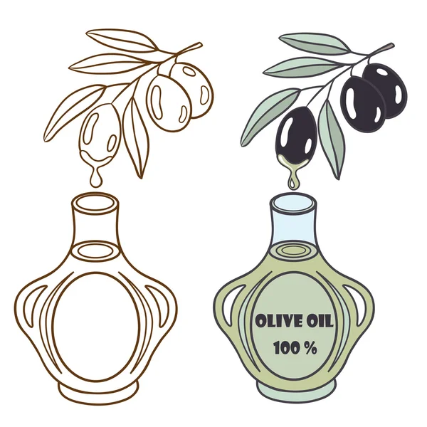 Ilustración de Rama de olivo — Vector de stock