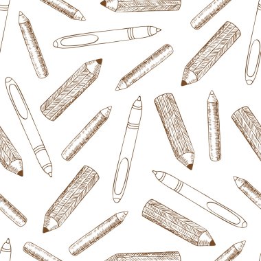 Kalem ve kurşun kalem ile Seamless Modeli 