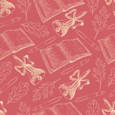 Okul malzemelerinde kusursuz desen