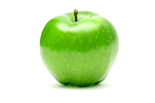 Ripe green apple isolated on white — Stock Photo, Image