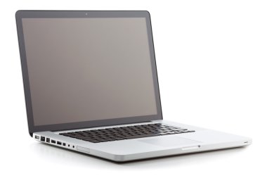 modern dizüstü bilgisayar beyazda izole edildi