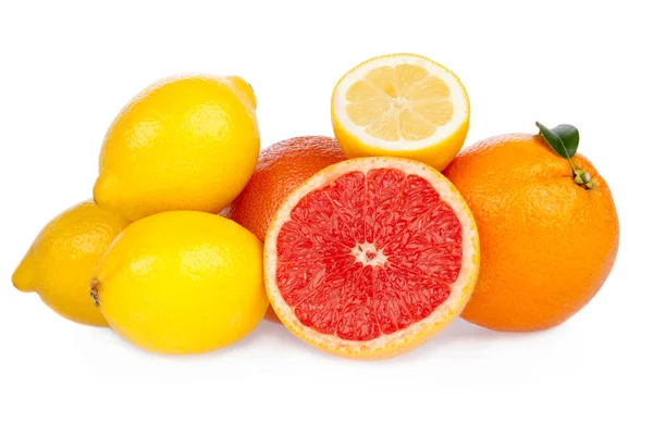 Ripe tasty citrus fruit isolated on white — Stock Photo, Image