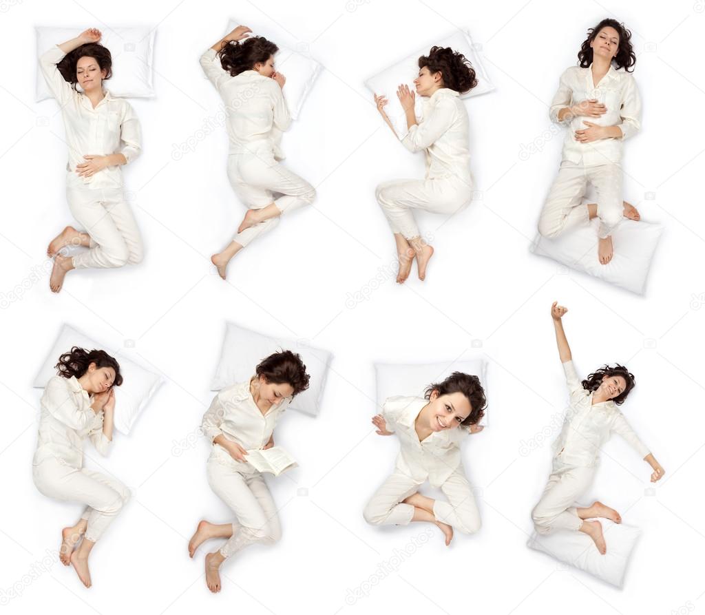 87 Sleep positions-stockillustrasjoner | DepositPhotos, image size:1024x893