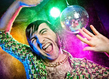 vintage komik dans kulübü'nde eğlence var