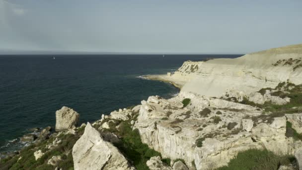 Selmun starożytnych pracy soli w Malta — Wideo stockowe