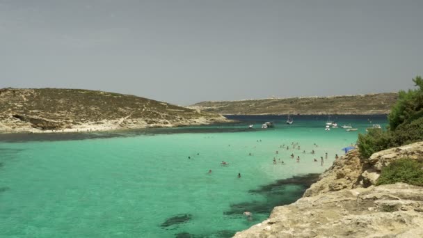 Laguna Azul en Comino en Malta — Vídeos de Stock