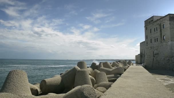 焦维纳佐海滨在夏季的一天 — 图库视频影像