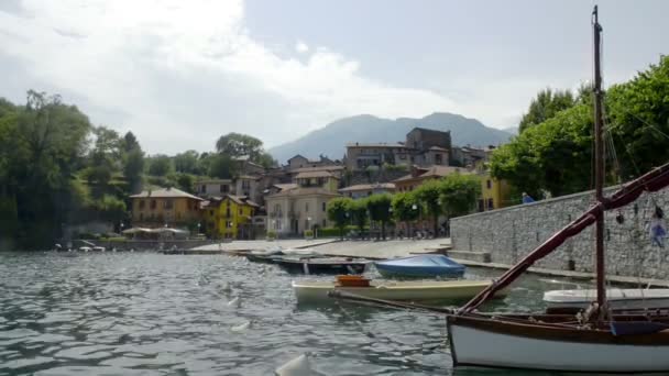 Mergozzo lake in italy — Stock Video