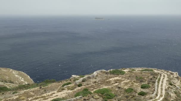 Geweldige Dingli klif in Malta — Stockvideo