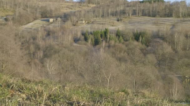 Hügel blick im norditalien piemont at andrate — Stockvideo