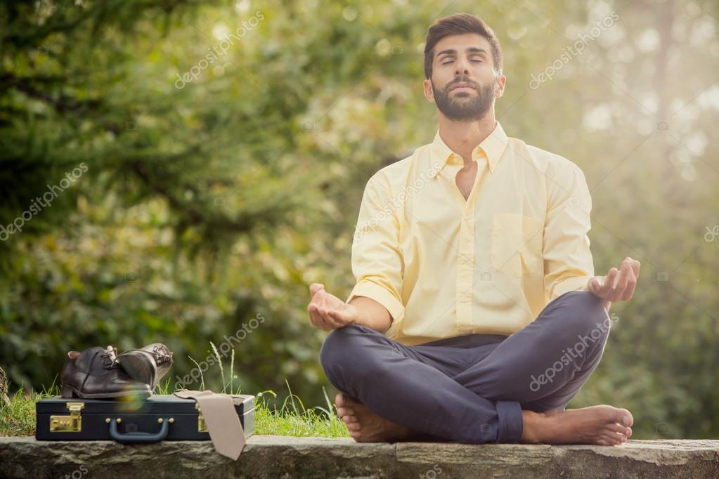 Young Yoga Position Businessman Relaxing In Nature Outdoor Stock Photo Image By C Info Zonecreative It Young Yoga Position Businessman Relaxing In Nature Outdoor Stock Photo Image By C Info Zonecreative It