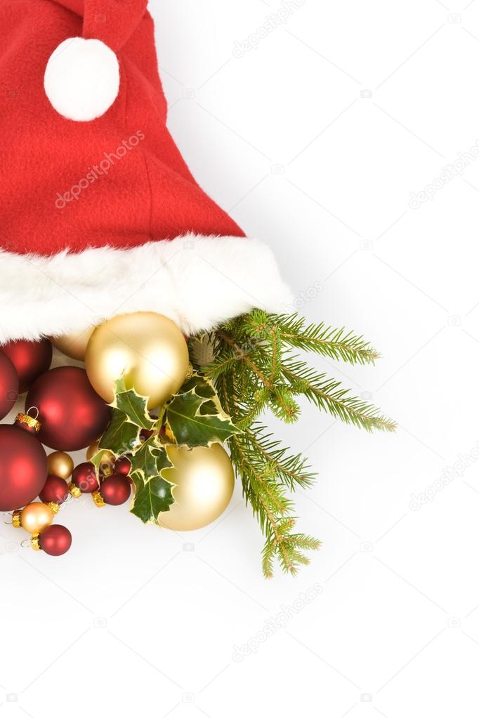 Christmas ornament decoration with santa hat